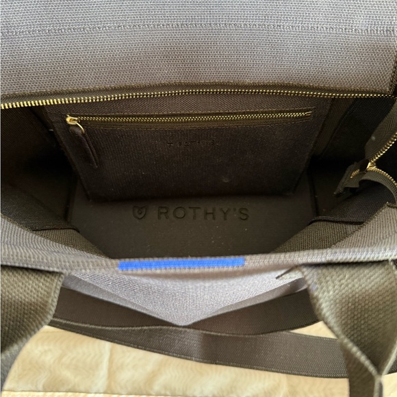 Rothy’s ‘The Handbag’ Classic Structured Purse Navy Black - Premium Designer - Picture 4 of 7